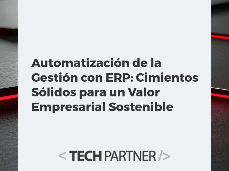 Automatización de la Gestión con ERP: Cimientos Sólidos para un Valor Empresarial Sostenible Engranajes digitales y gráficos mostrando el flujo de datos y la automatización empresarial impulsada por un sistema ERP.