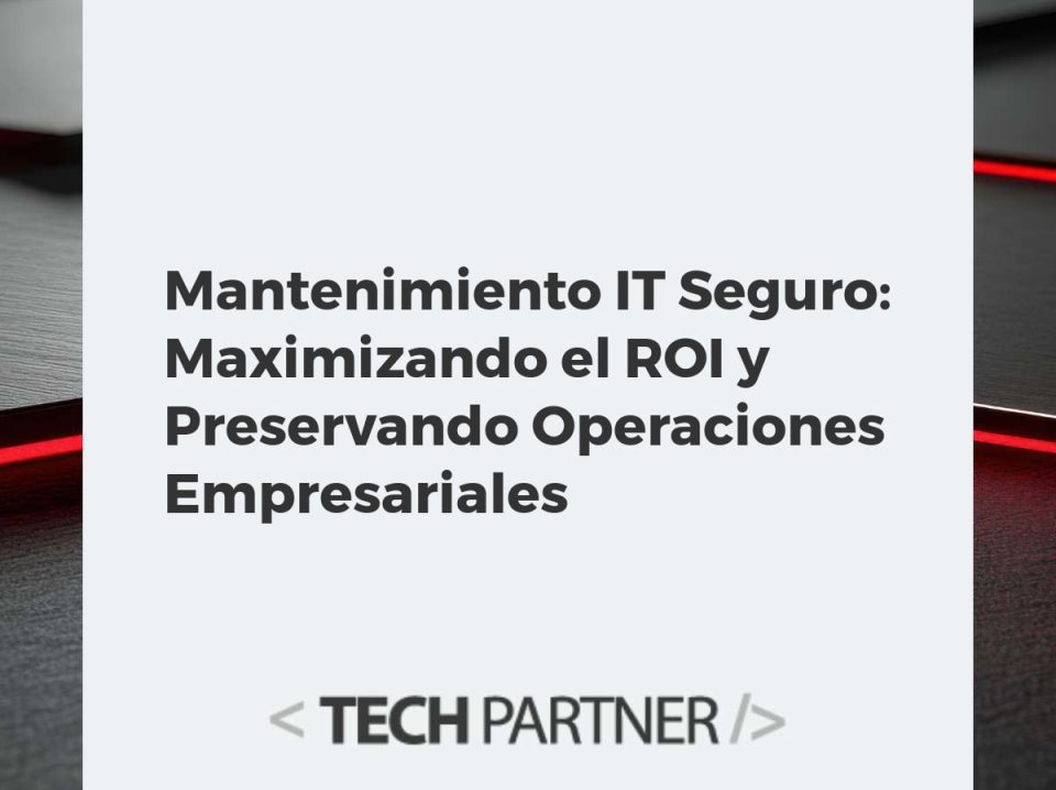 Centro de datos seguro con servidores y gráficos de crecimiento, simbolizando mantenimiento IT eficiente y protección empresarial.